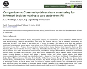 Community-driven shark monitoring for informed decision making a case study from Fiji