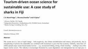 Tourism-driven ocean science for sustainable use: A case study of sharks in Fiji