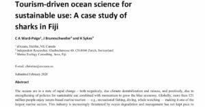 Tourism-driven ocean science for sustainable use: A case study of sharks in Fiji